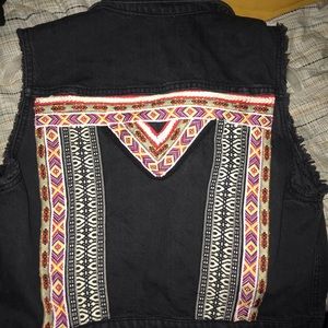 H&M Coachella distressed denim vest